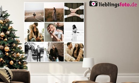 60 x 60 cm (quadratisch): Foto-Collage auf Leinwand (zzgl. Versandkosten)