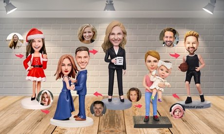 1x Wackelkopf-Zweier-Figur nach Wahl (mit personalisiertem Körper) (zzgl. Versand)