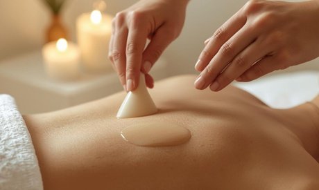 40 Min energetisierende Gua Sha Massage für Rücken Nacken und Schultern