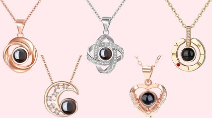 1x Personalisierte Halskette mit einem Bild oder Name als Projektion (Versandkosten nicht inklusive)