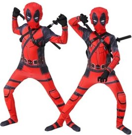 Kinder Deadpool Superheldenkostüm: 130 cm