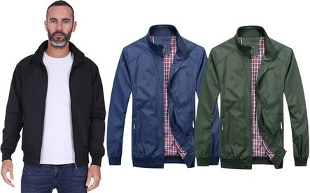 Blu Apparel Herren-Übergangsjacke: Grün / Gr. XL