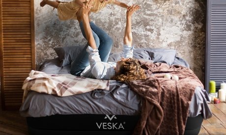 VESKA Selbstaufblasende Luftmatratze: Einzelbett / Anthrazit