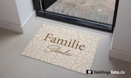 Fußmatte in der Größe 60 x 40 cm mit Design nach Wahl (zzgl. Versandkosten)