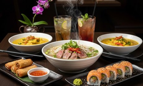 Sushi-Menü mit Fisch (20 Stk.) mit Getränk für 2 Personen