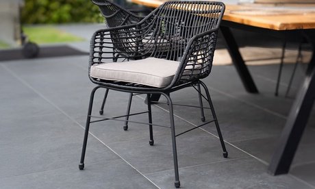 Home Deluxe Gartenstühle TARA inkl. Sitzkissen: 6er-Set