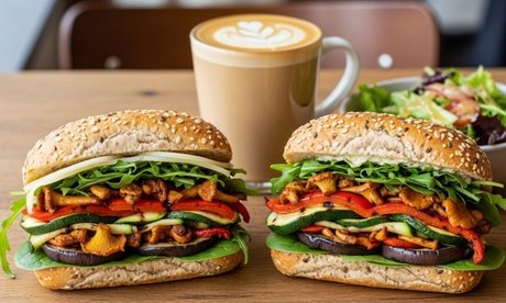 4 Sandwiches und Heißgetränk nach Wahl