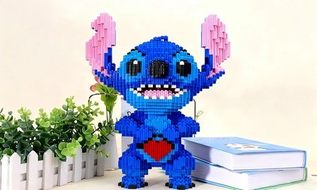 Baustein-Set im Comic-Design: Rosa