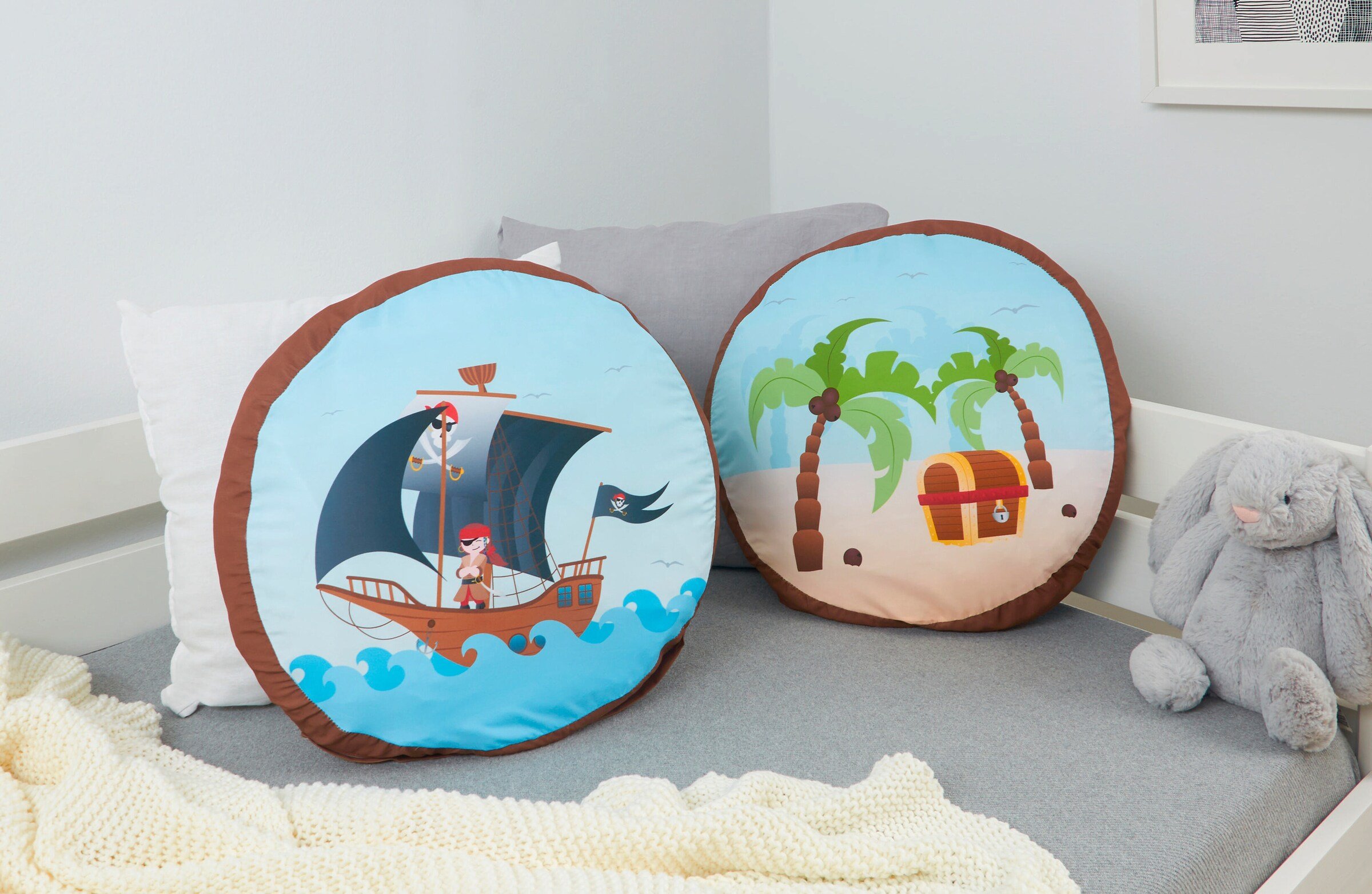 Ticaa Kinder Rundkissen-Set "Pirat Luan"