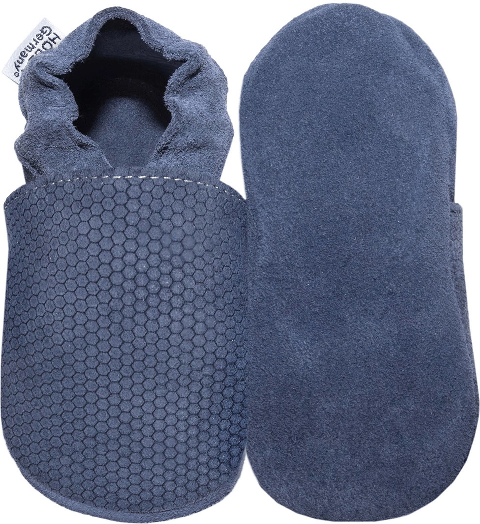 Hobea-Germany Krabbelschuhe blau geprägt