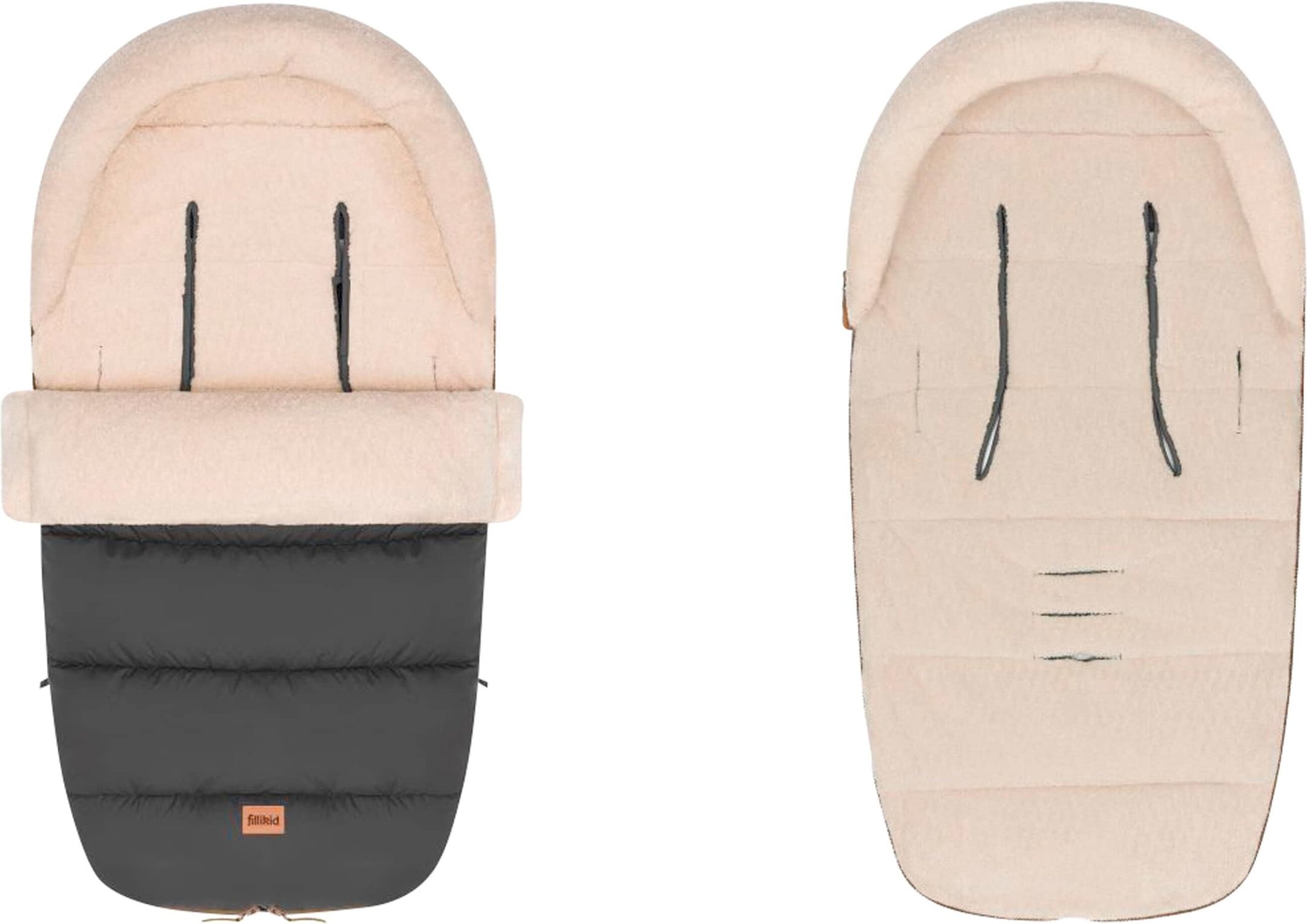 Fillikid Winterfußsack Atlas Teddy grau