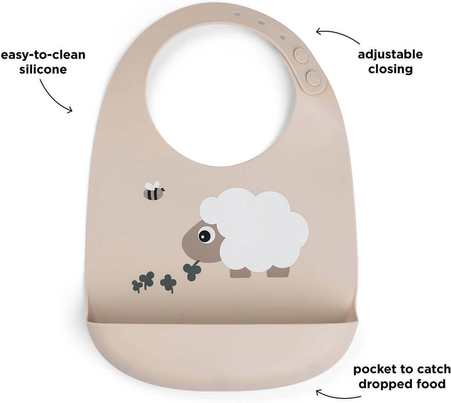 Done By Deer Silikonlätzchen mit Auffangschale