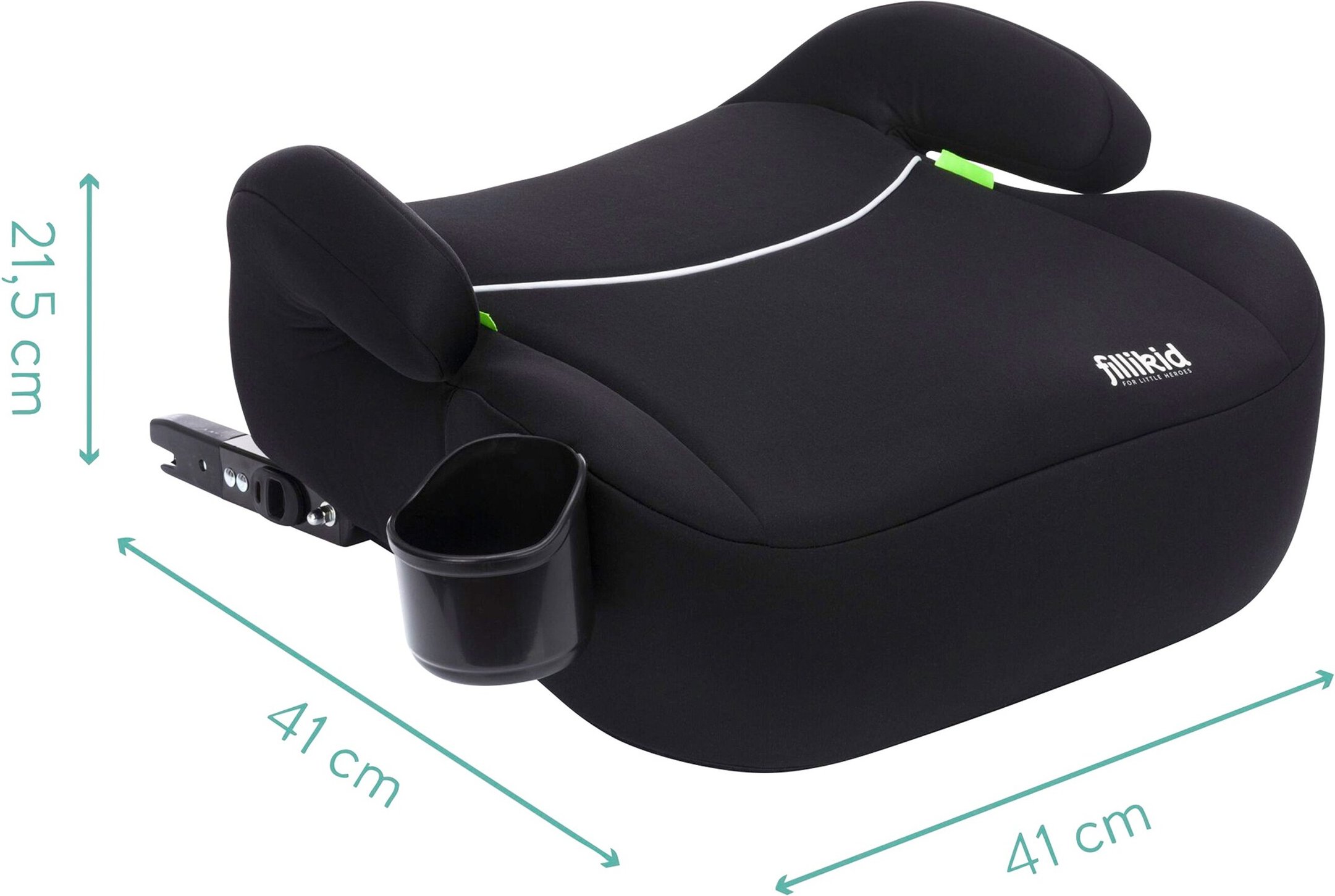 Fillikid Sitzerhöhung mit Isofix schwarz