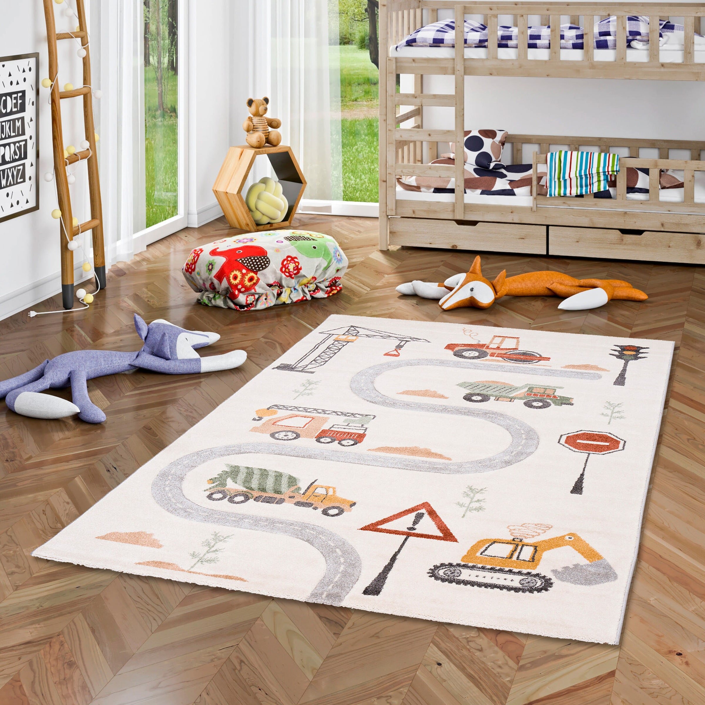 Pergamon Kinder Teppich Maui Kids Baustelle