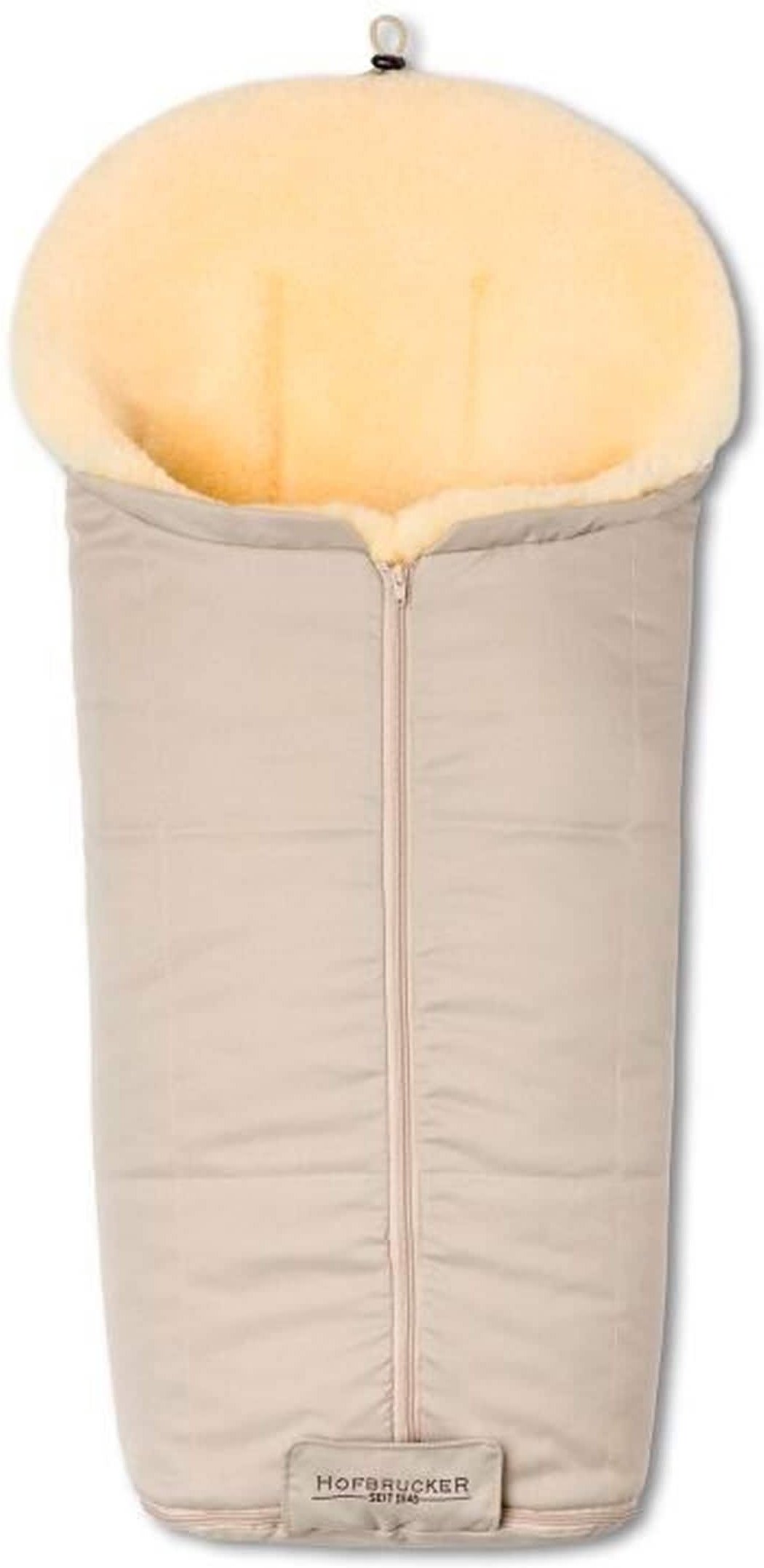 Hofbrucker Kinderwagen Lammfell-Fußsack Iglu beige