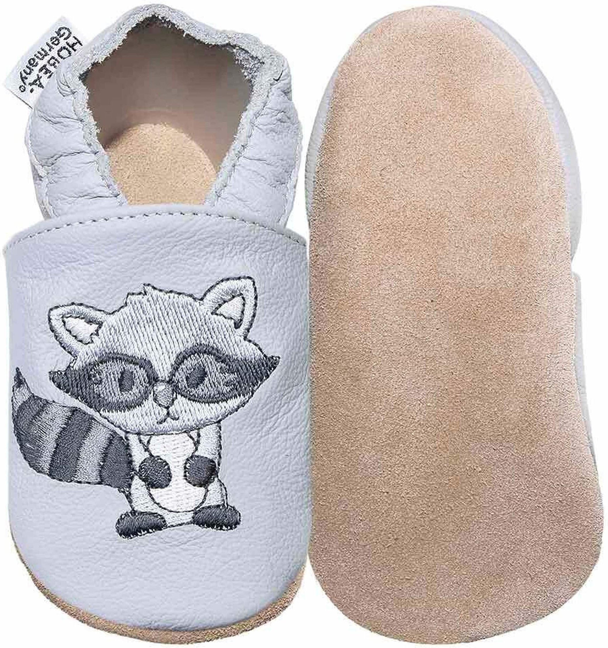 Thumbnail - Hobea-Germany Krabbelschuhe Waschbär grau