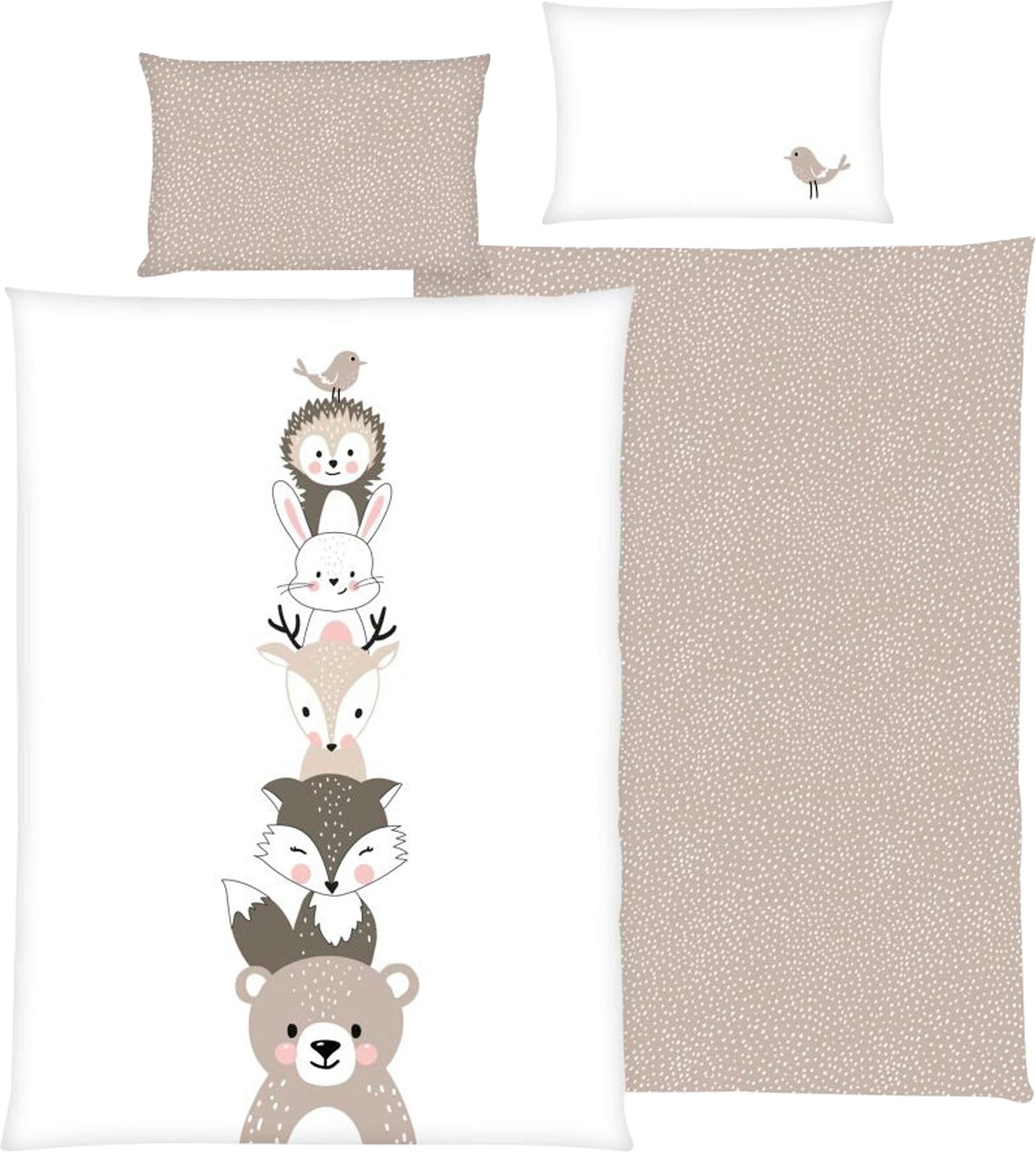 Baby Best Renforcé Wende-Bettwäsche Woodland Crew 40x60 / 100x135 cm