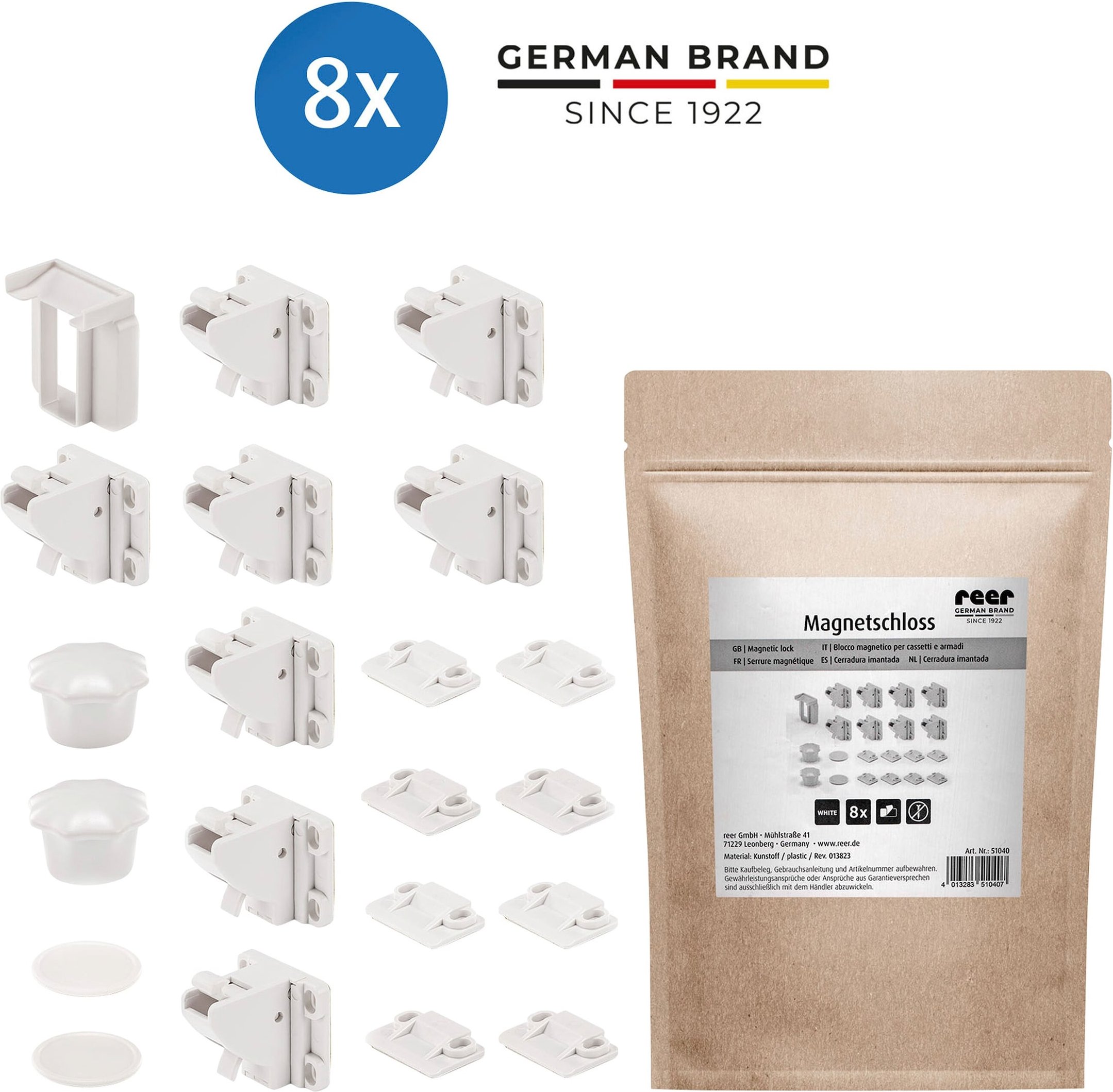 Reer 8er-Pack Magnetschloss