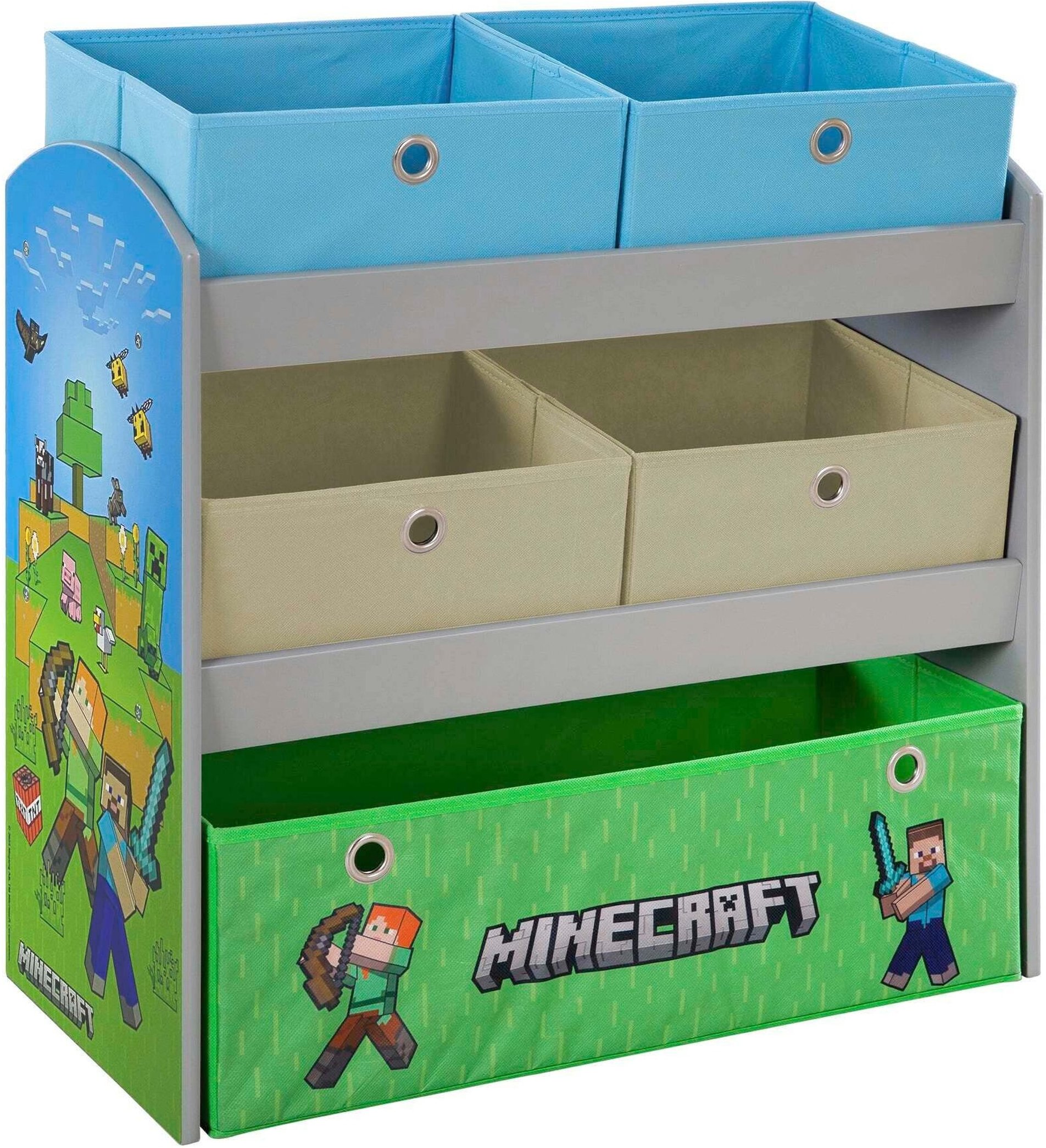 Thumbnail - Roba Spielregal mit Stoffboxen MINECRAFT