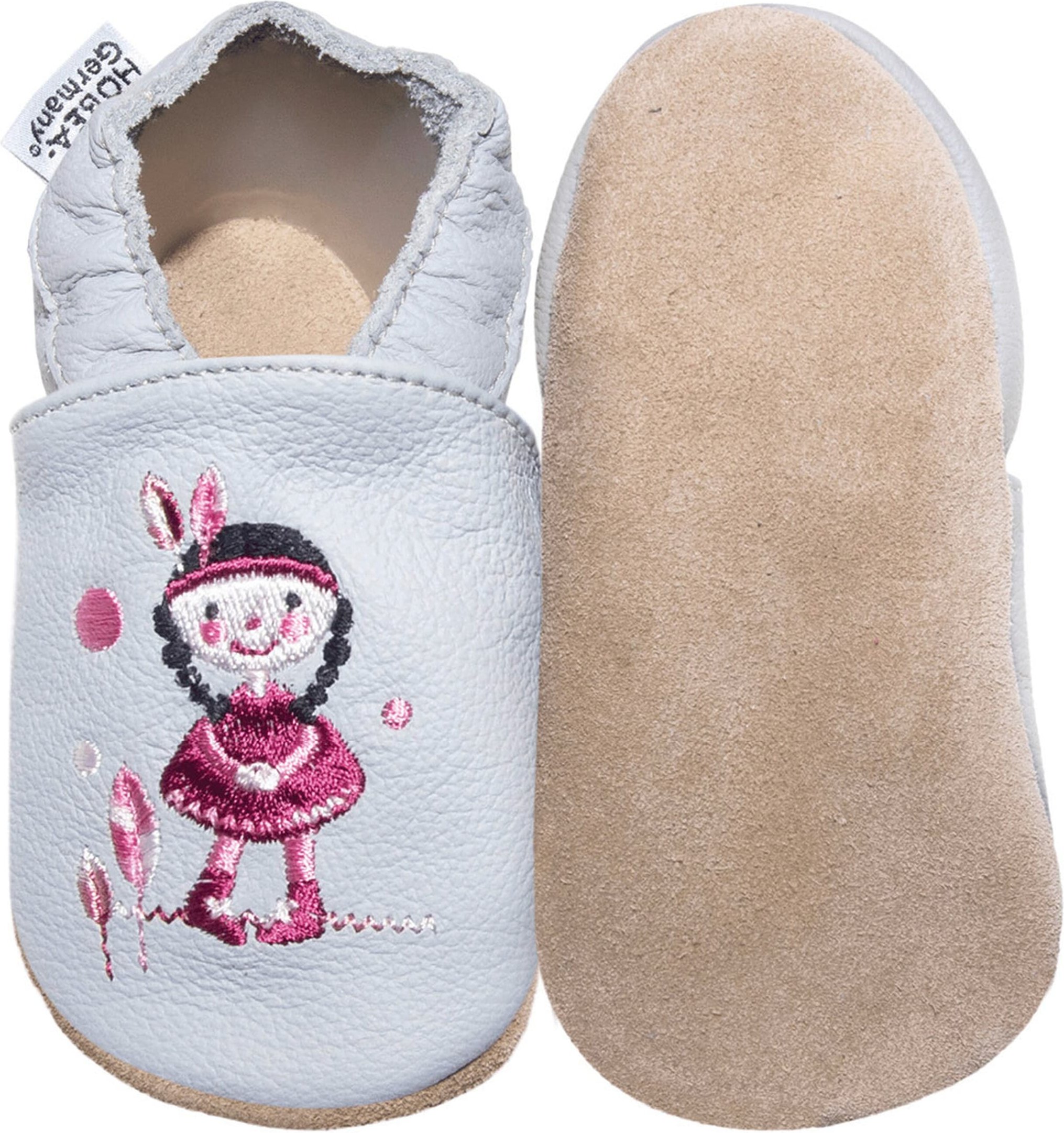Hobea-Germany Krabbelschuhe Mädchen grau