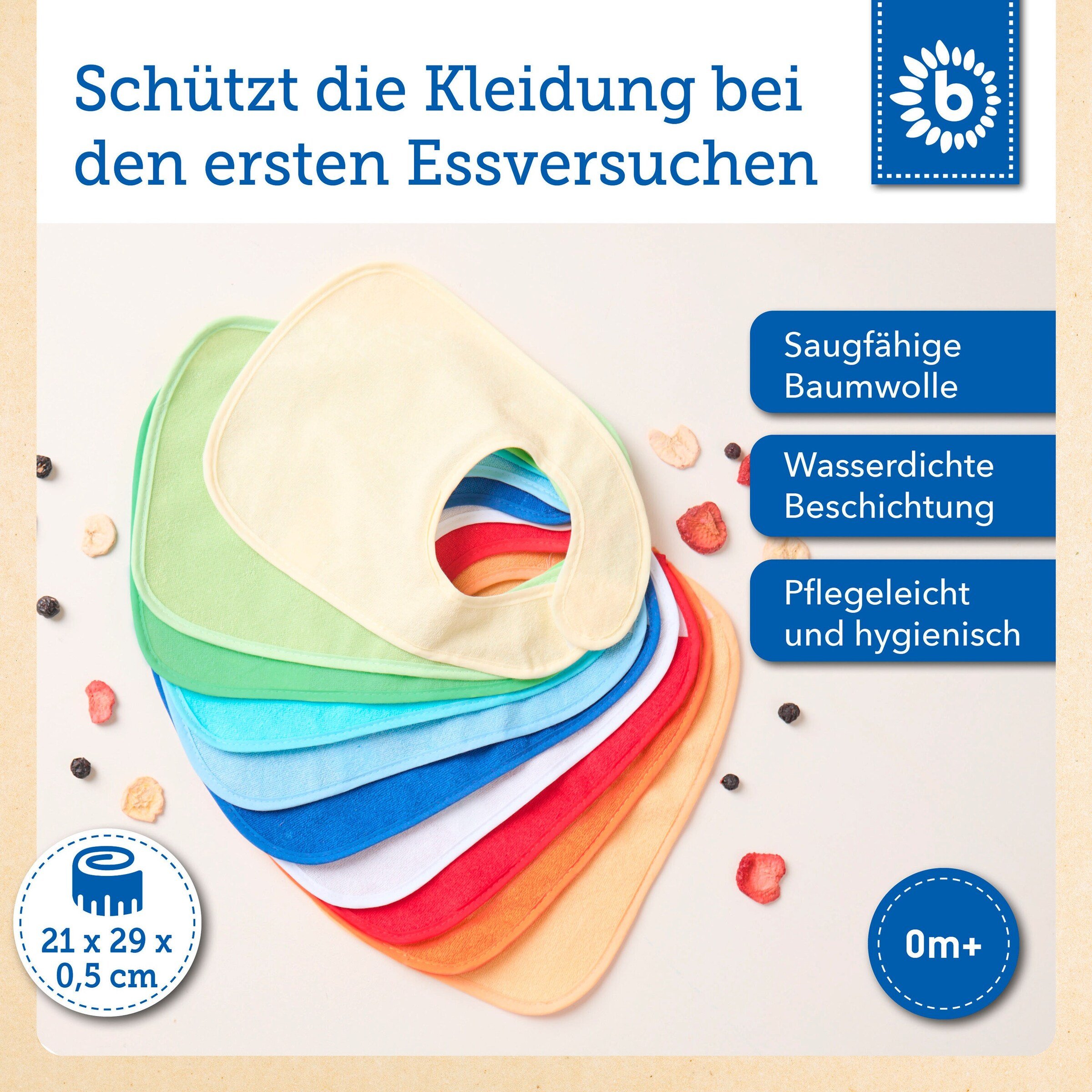 Bieco Baby Lätzchen 10er Pack abwaschbar - ab Geburt