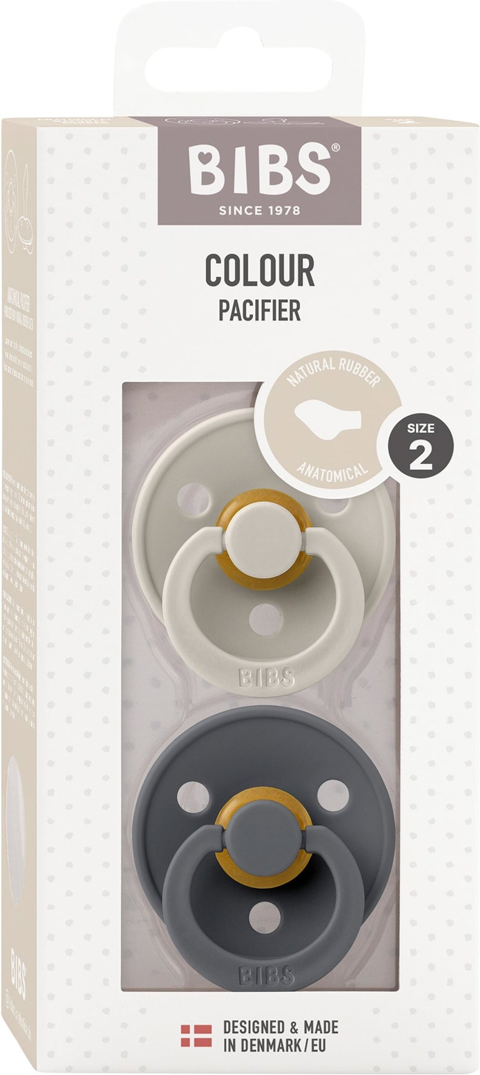 Bibs 2er-Pack Colour Schnuller Latex, anatomisch, ab 6M