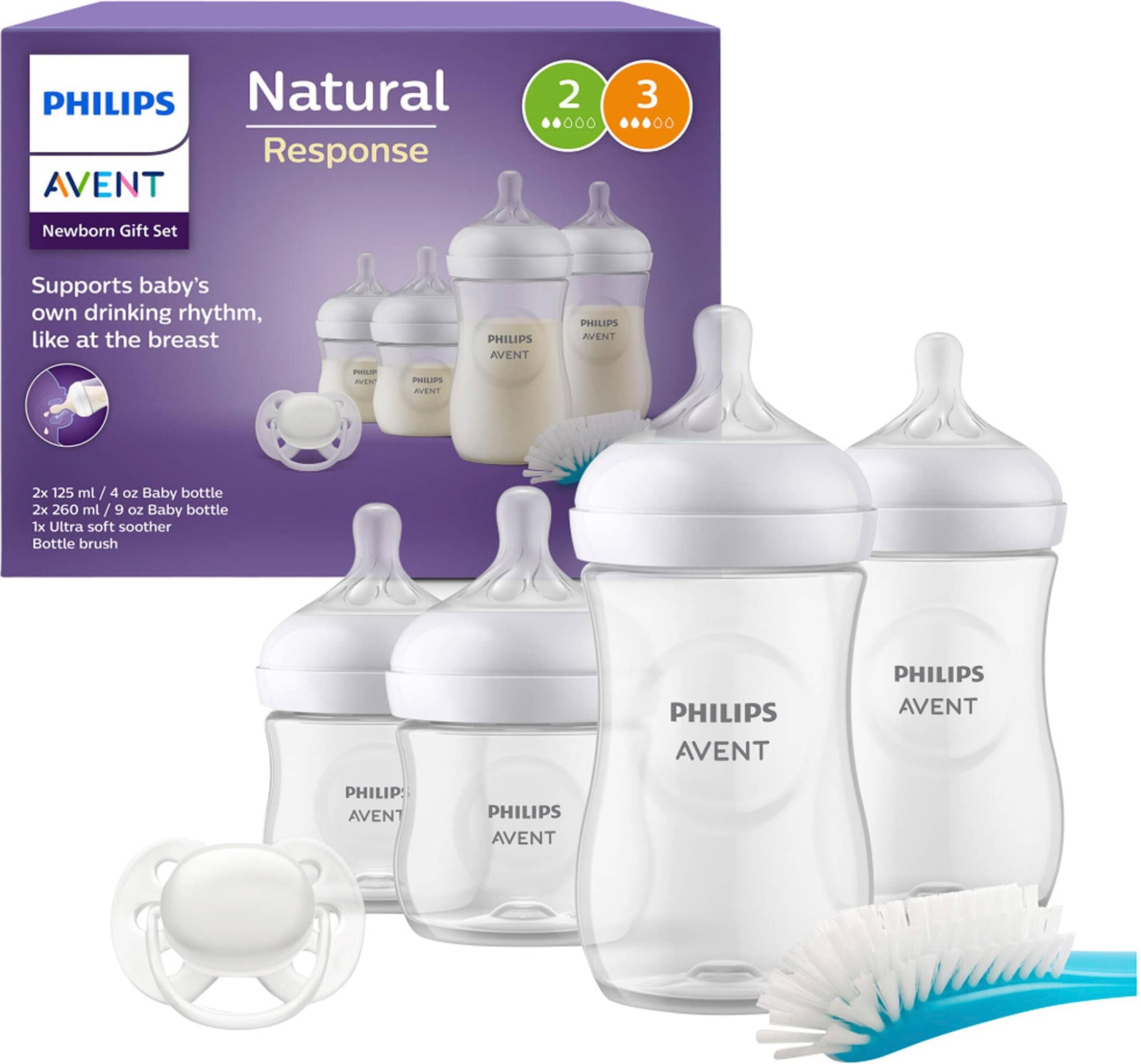 Philips Avent 6-tlg. Starter-Set, Natural Response, Flaschen, ab Geburt