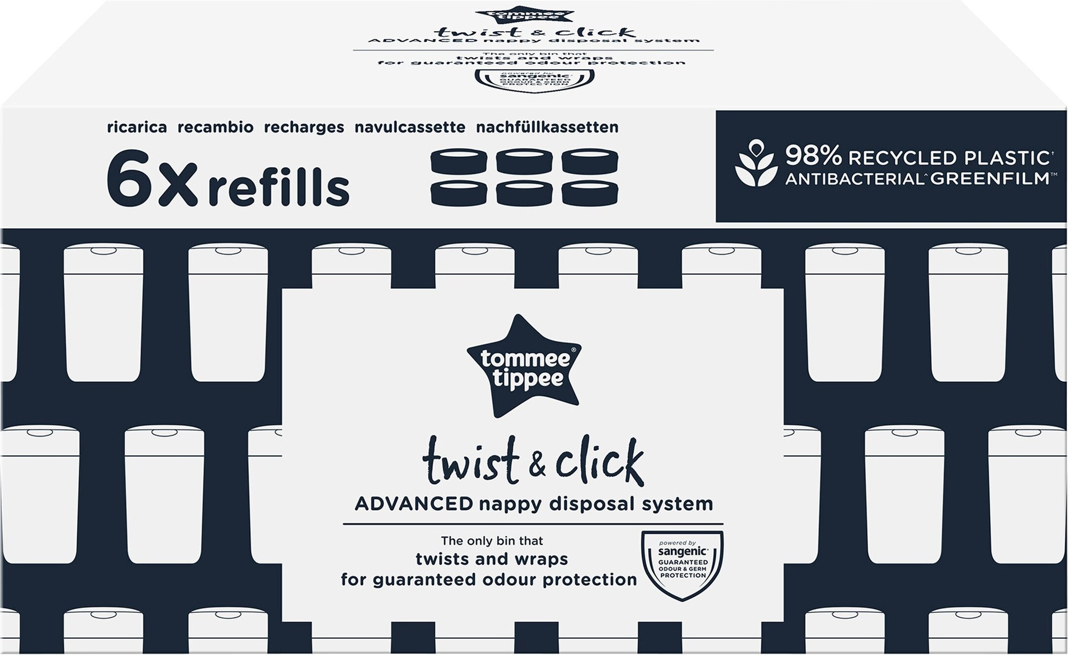 Tommee Tippee Twist & Click Nachfüllkassetten Twist 6er Pack