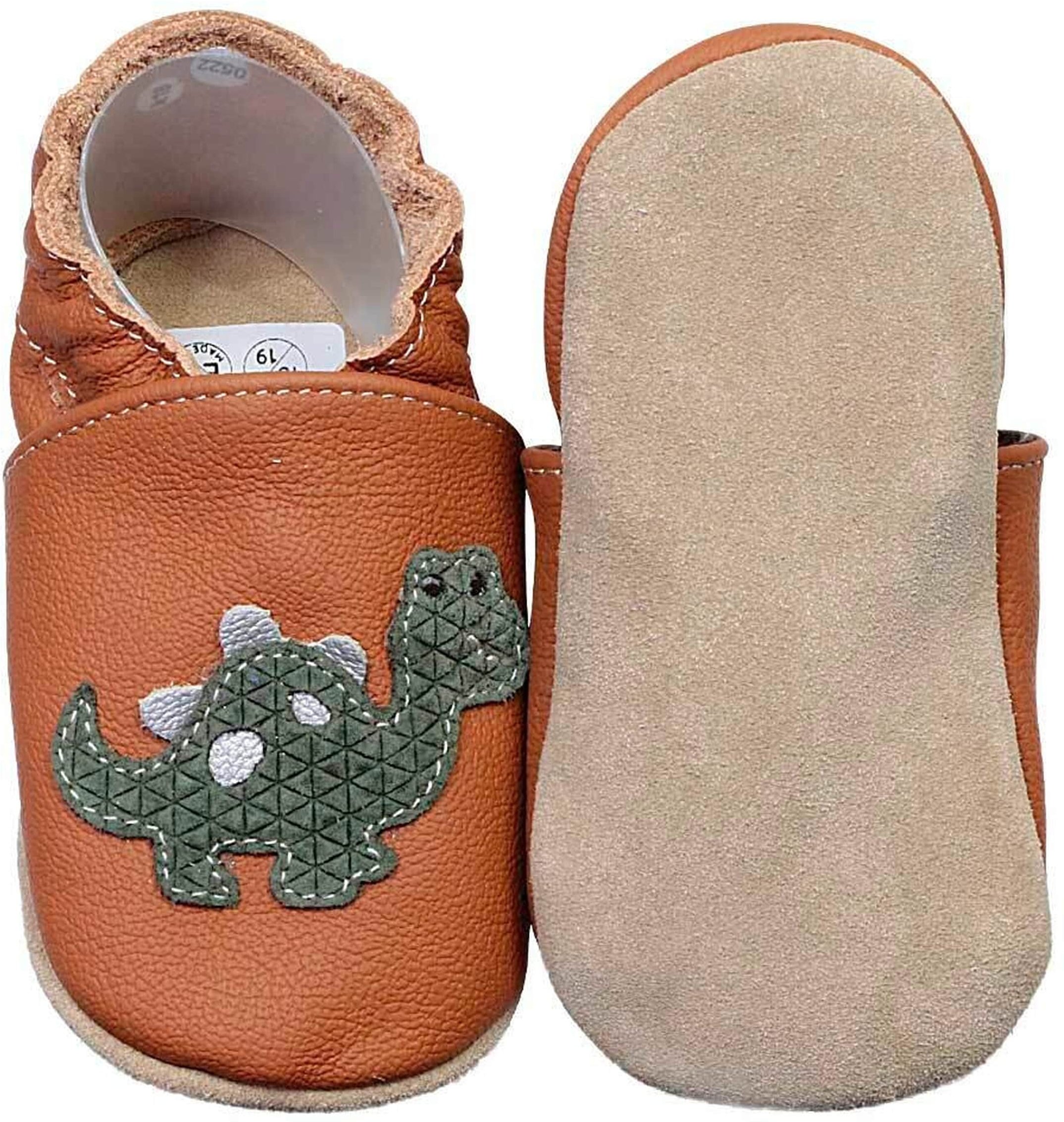 Hobea-Germany Krabbelschuhe Dino braun