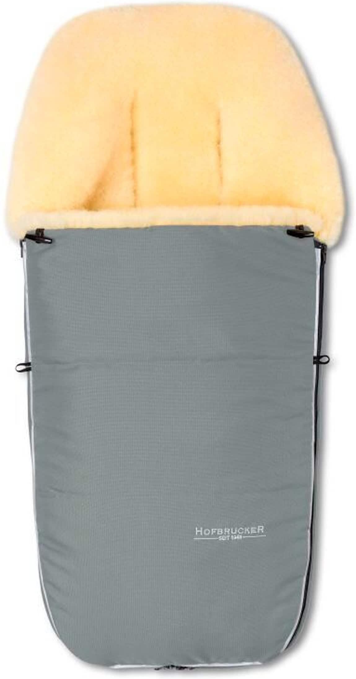 Hofbrucker Kinderwagen Lammfell-Fußsack Polaris silber