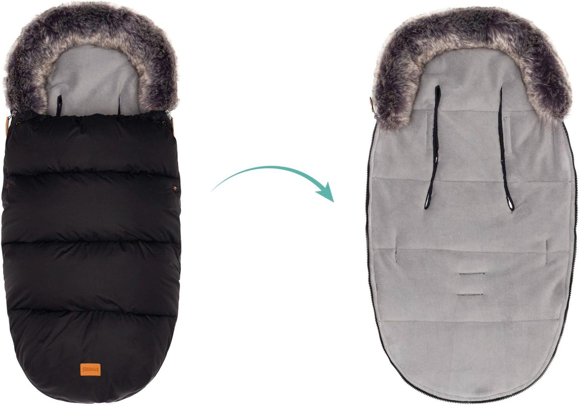 Fillikid Winterfußsack Manaslu schwarz