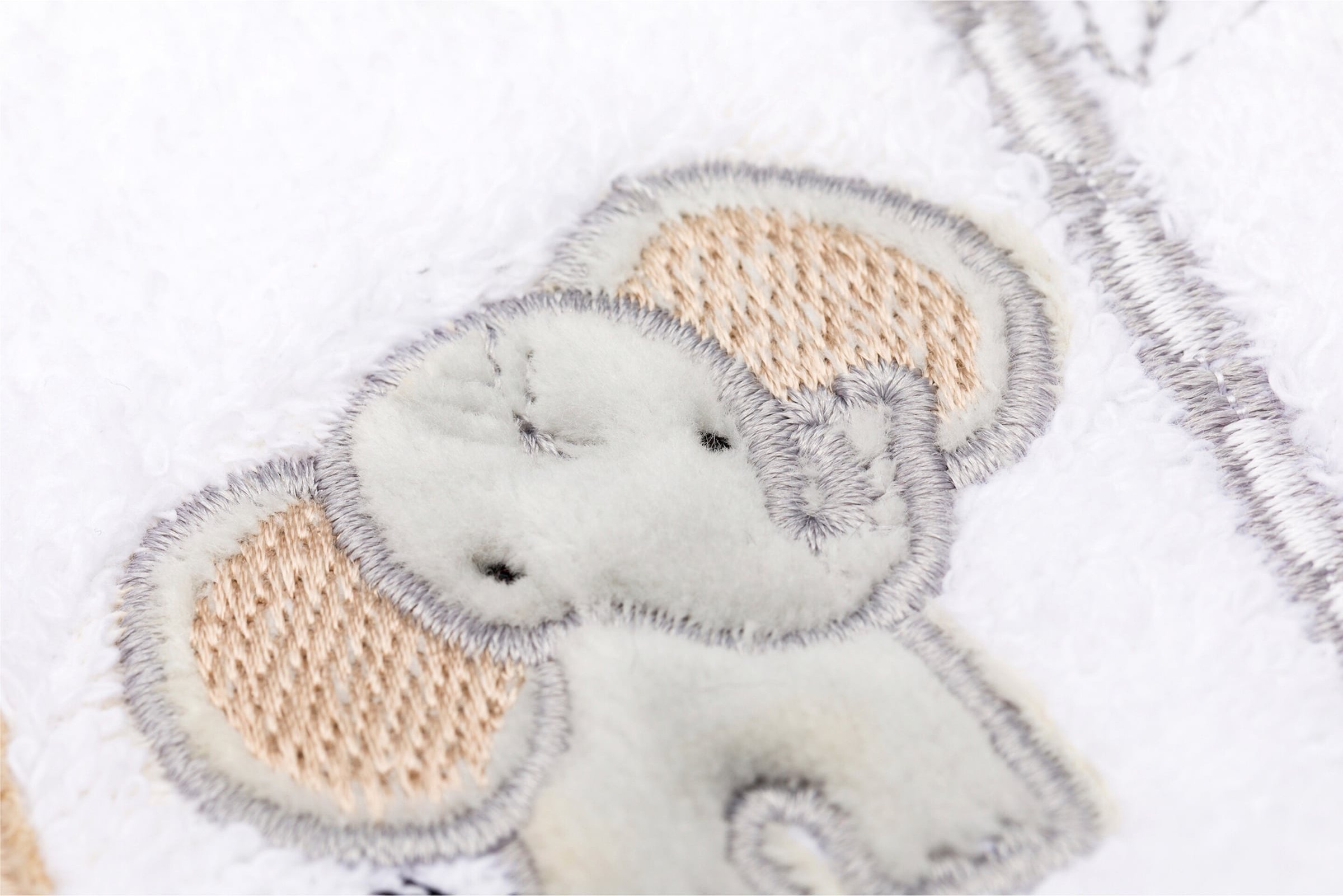 Fillikid 2-tlg. Badeset Kapuzenbadetuch 100x100 cm & Waschlappen weiss