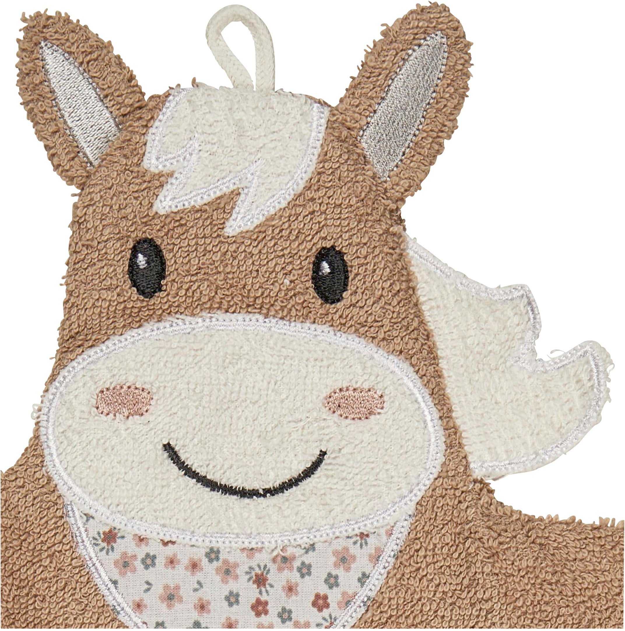 Sterntaler Spiel- Waschhandschuh braun