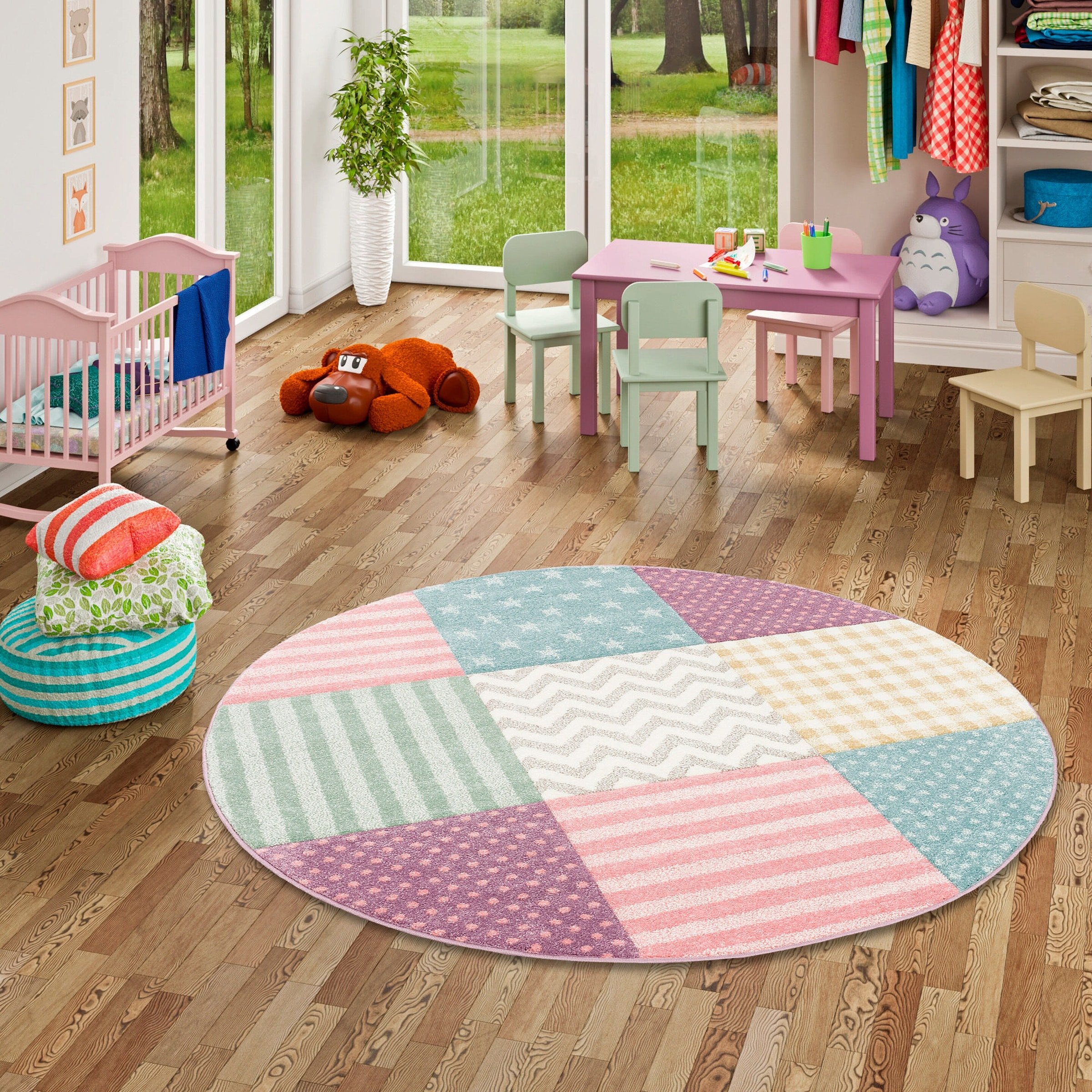 Pergamon Kinder und Jugend Teppich Maui Sterne Rund