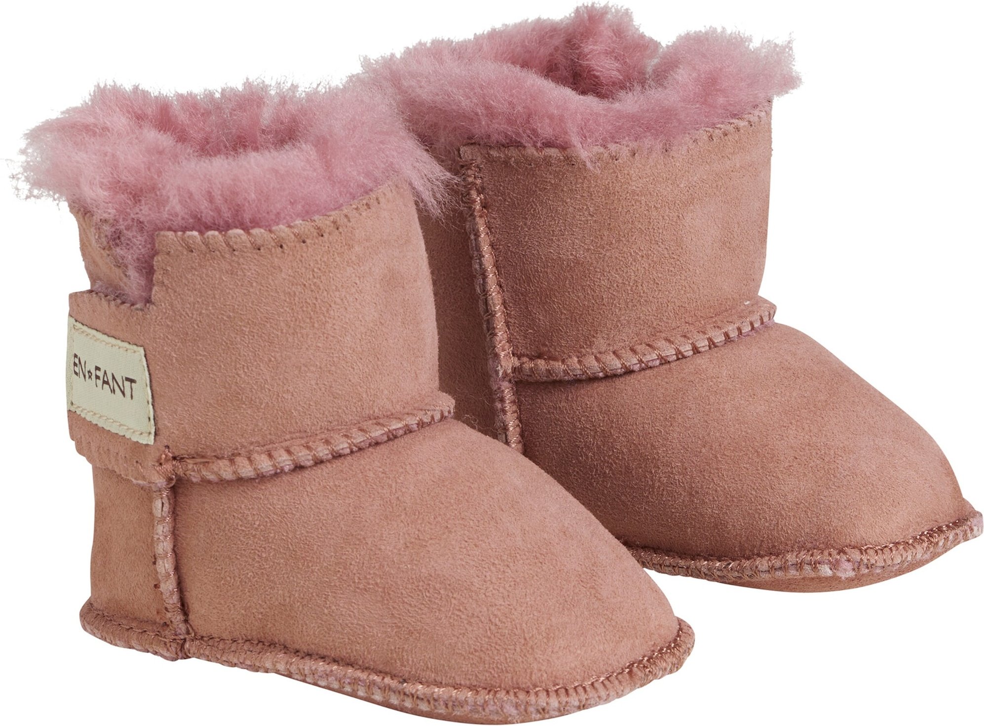 En Fant Lammfellschuhe mit Klettverschluss