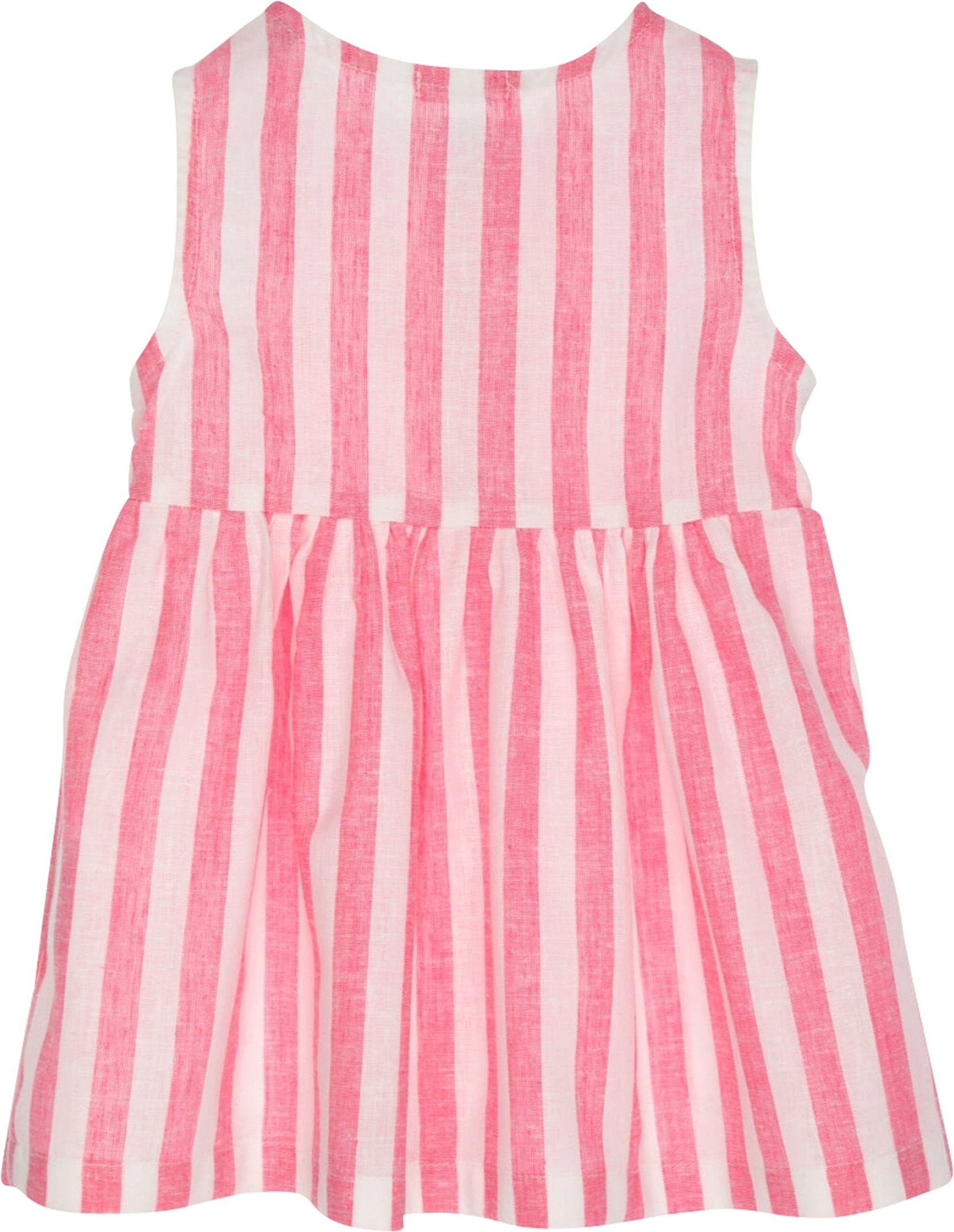 Gymp Leinen-Kleid ohne Arm Streifen