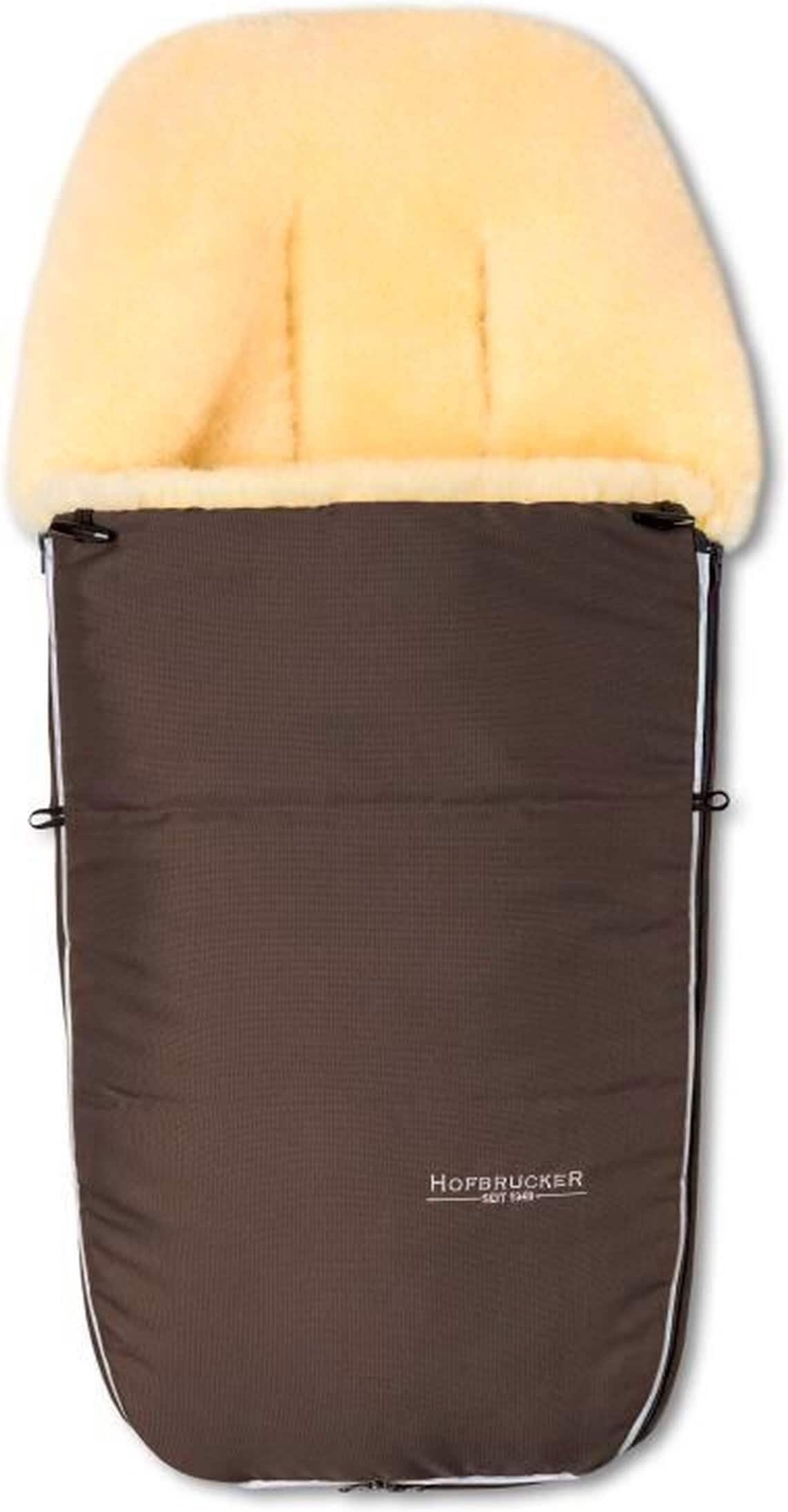 Thumbnail - Hofbrucker Kinderwagen Lammfell-Fußsack Polaris braun