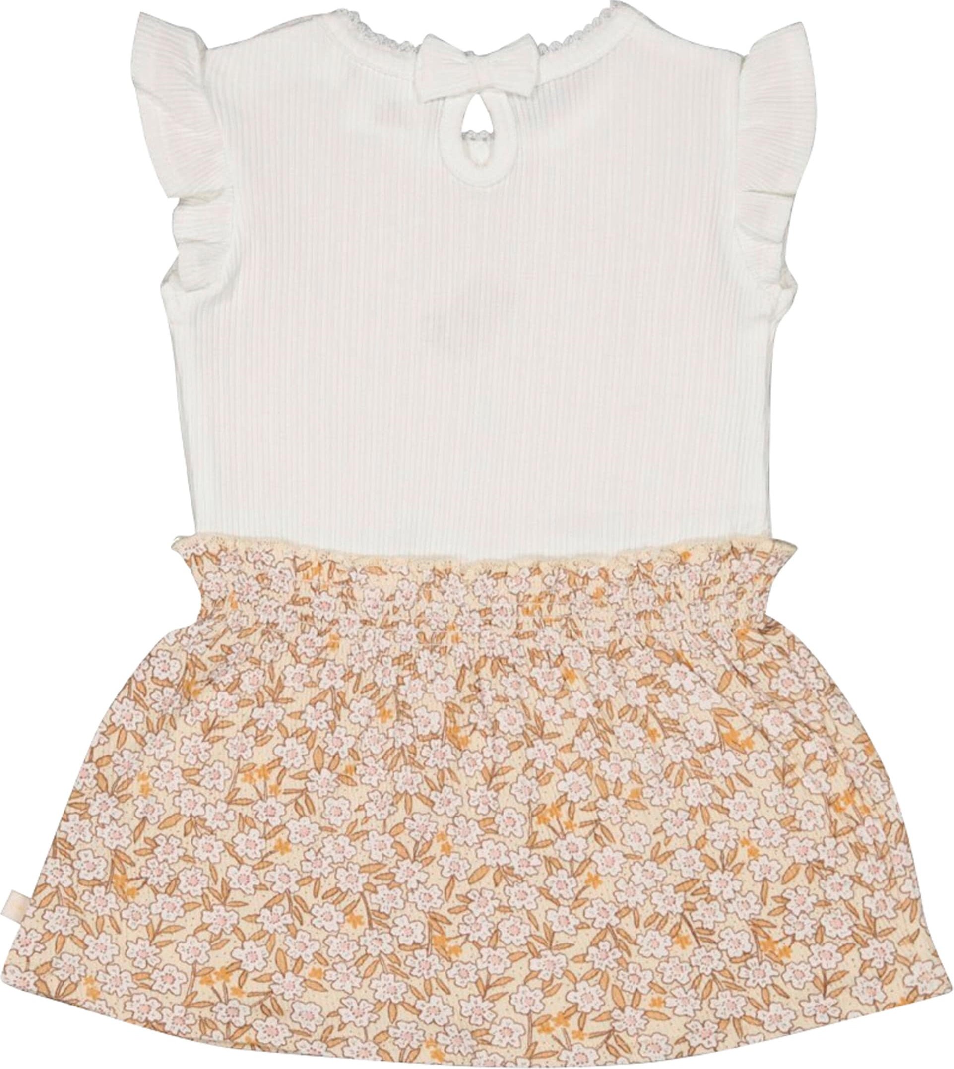 Feetje Krepp-Kleid Flügelarm Blumen Rippqualität