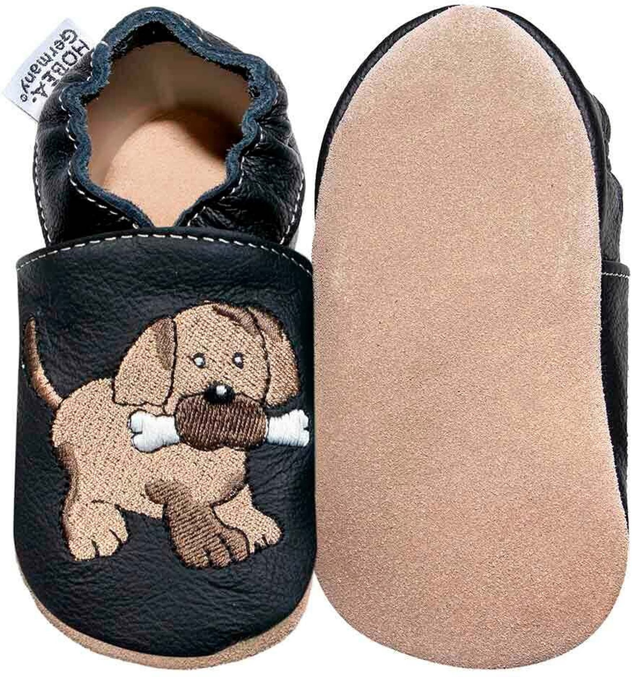 Hobea-Germany Krabbelschuhe Hund schwarz