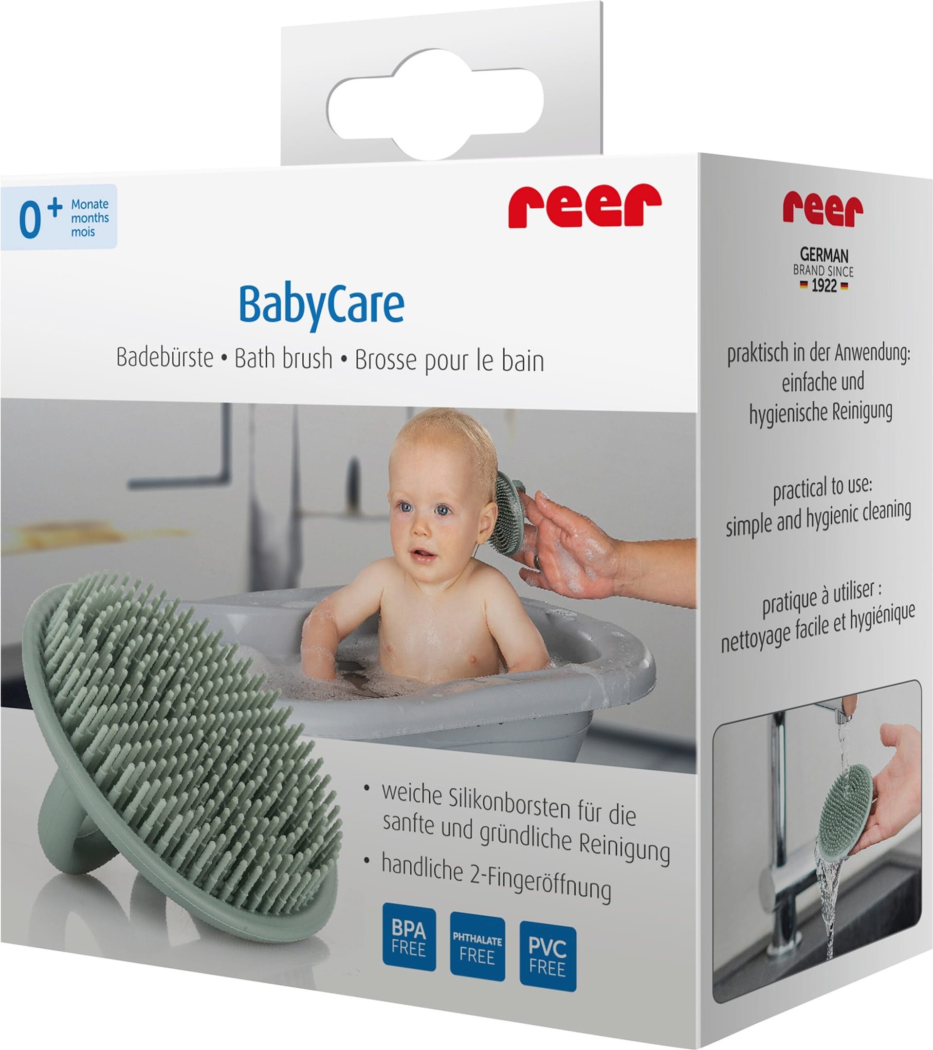 Reer Bade- und Massagebürste BabyCare gruen