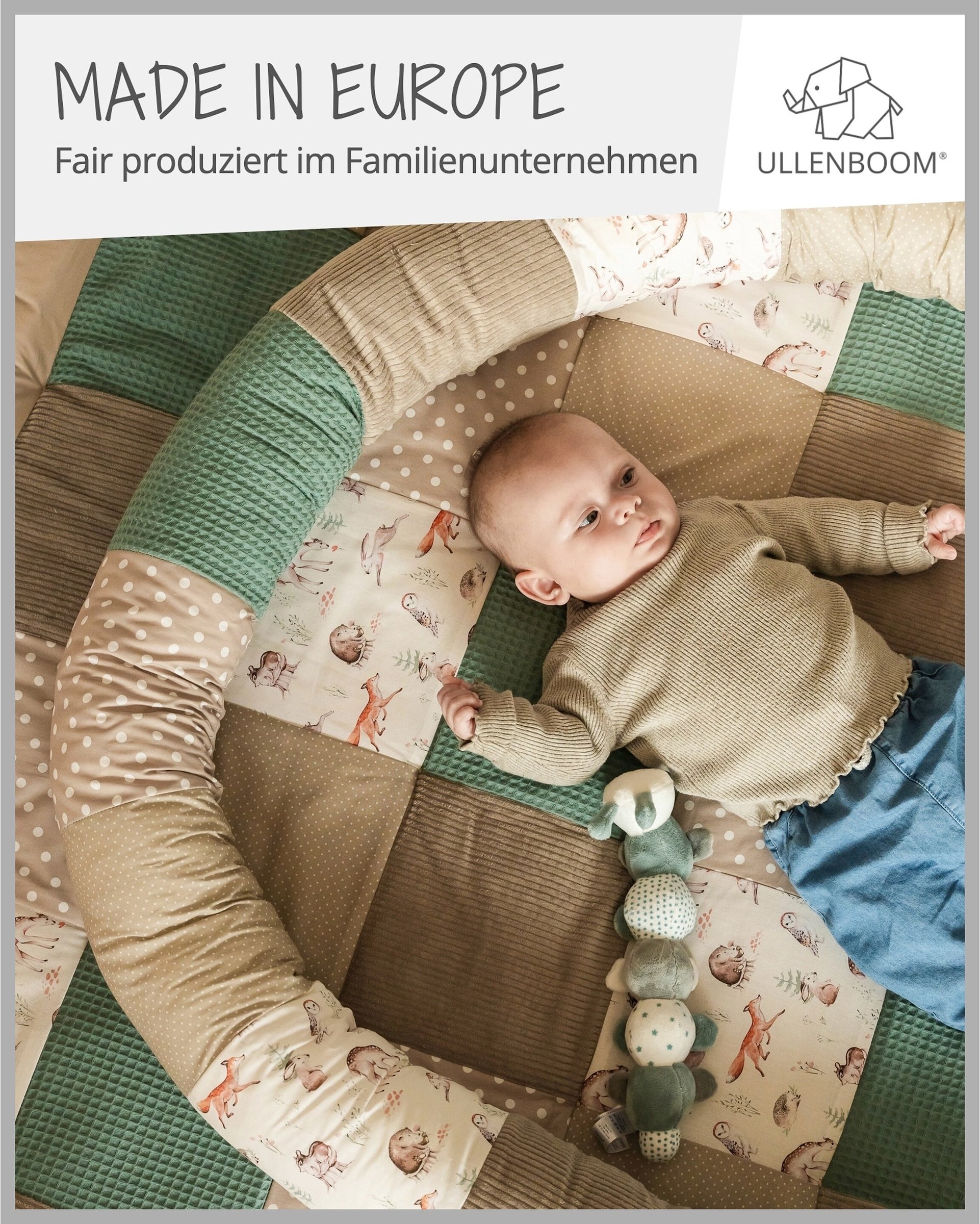 Ullenboom Nestchenschlange 200 cm Waffelpiqué/Cord