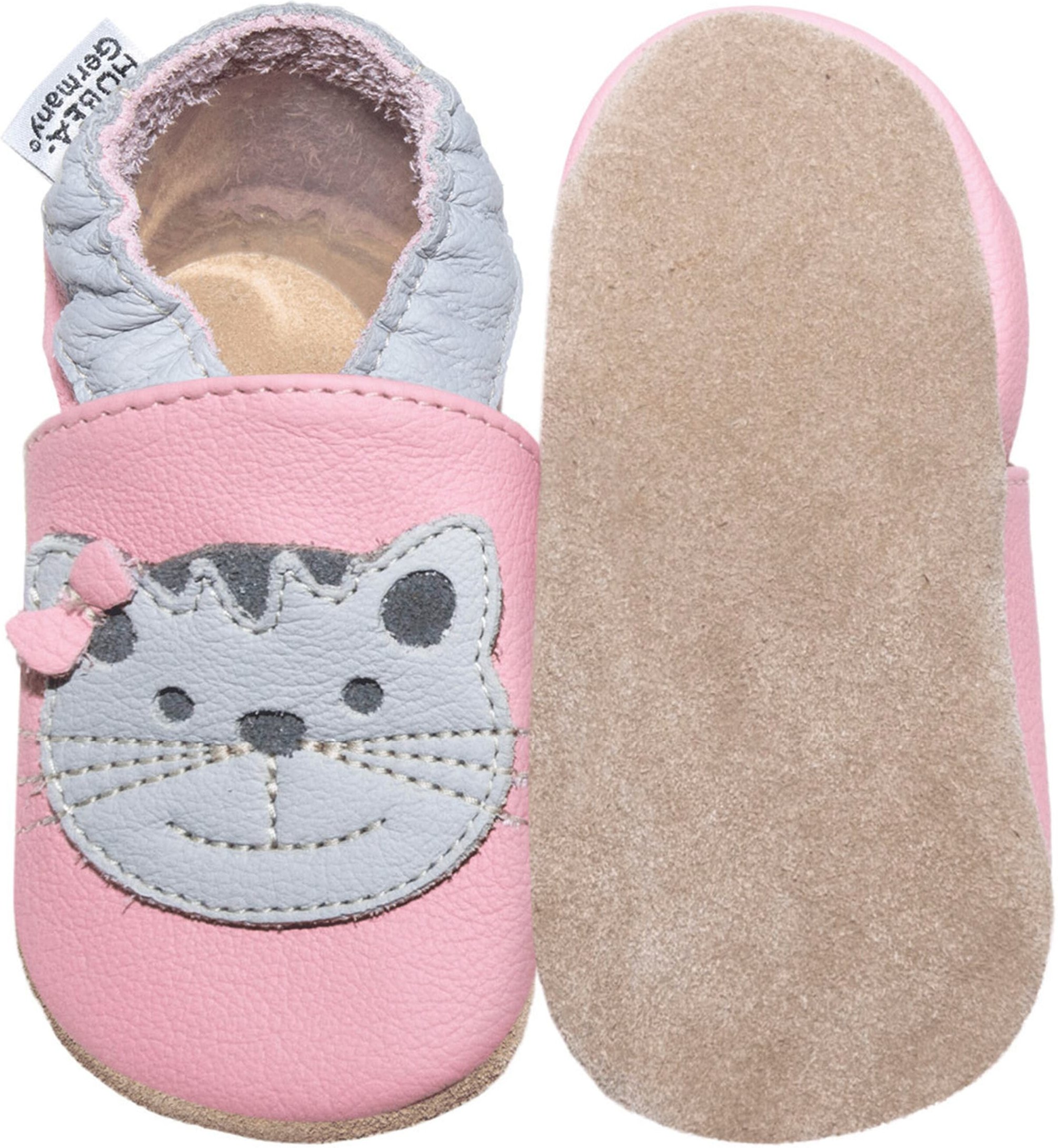 Hobea-Germany Krabbelschuhe Katze rosa