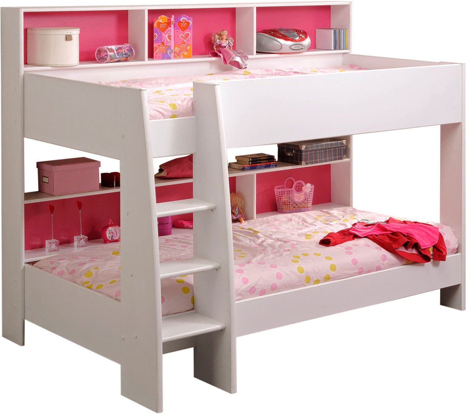 Parisot Etagenbett mit Ablagefächern "Tam-Tam 1" Weiß