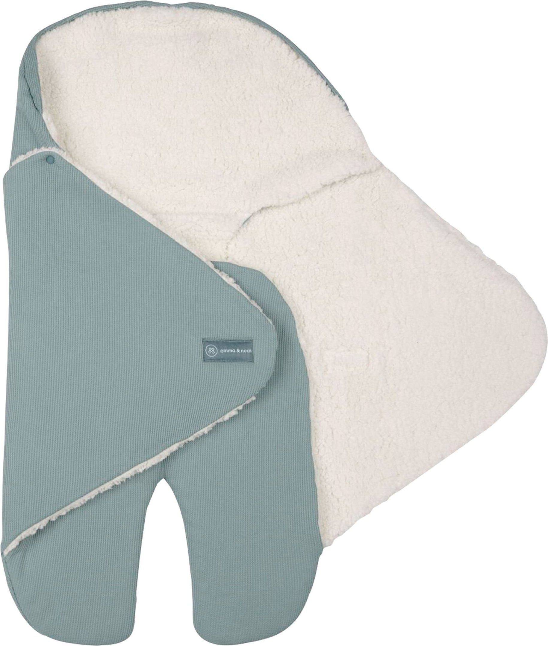 Emma & Noah Einschlagdecke mit Füßen gruen
