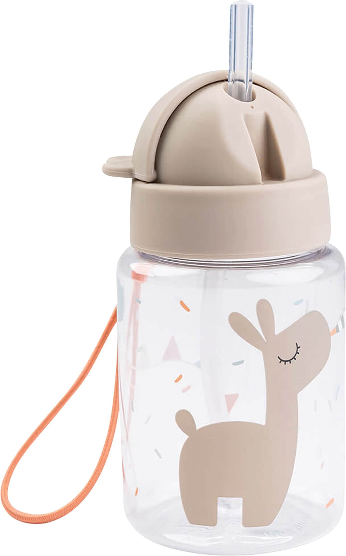 Done By Deer Trinkflasche mit Strohhalm Tiny Farm 280 ml