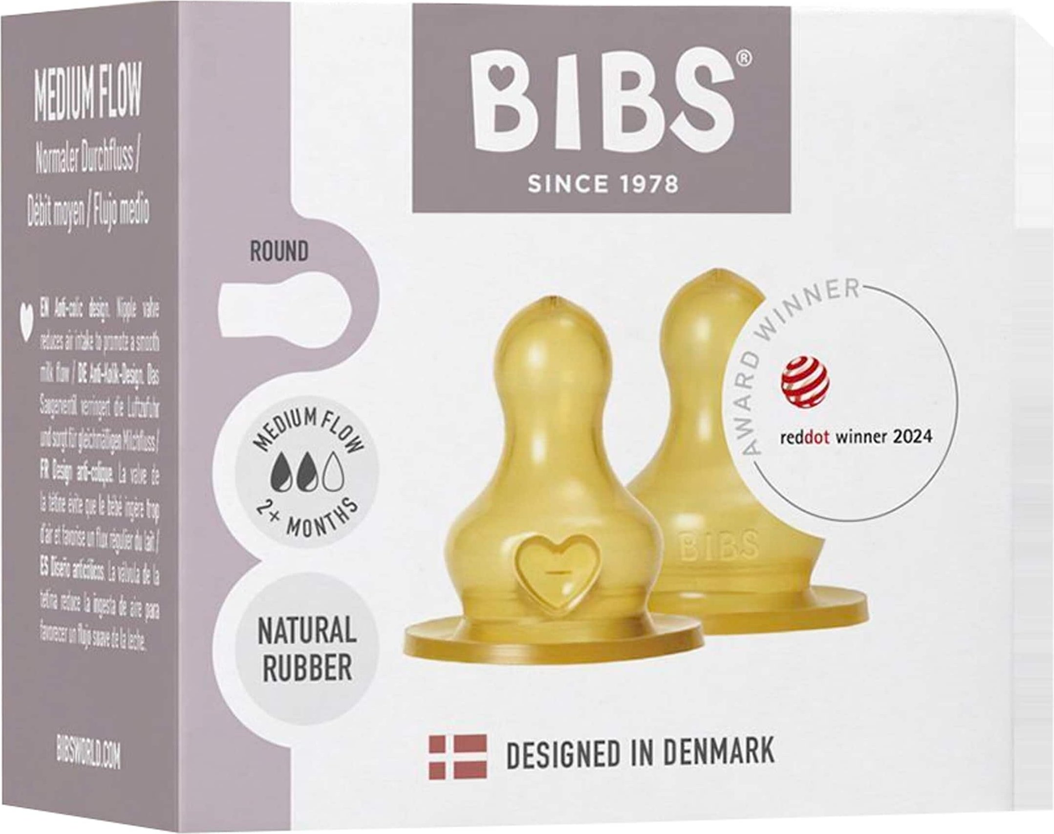 Bibs 2er-Pack Sauger, Latex, ab 2M