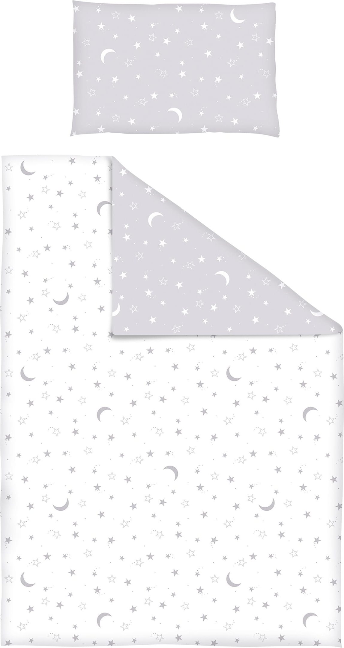 Bornino Home Bettwäsche Mond und Sterne 40x60 / 100x135 cm