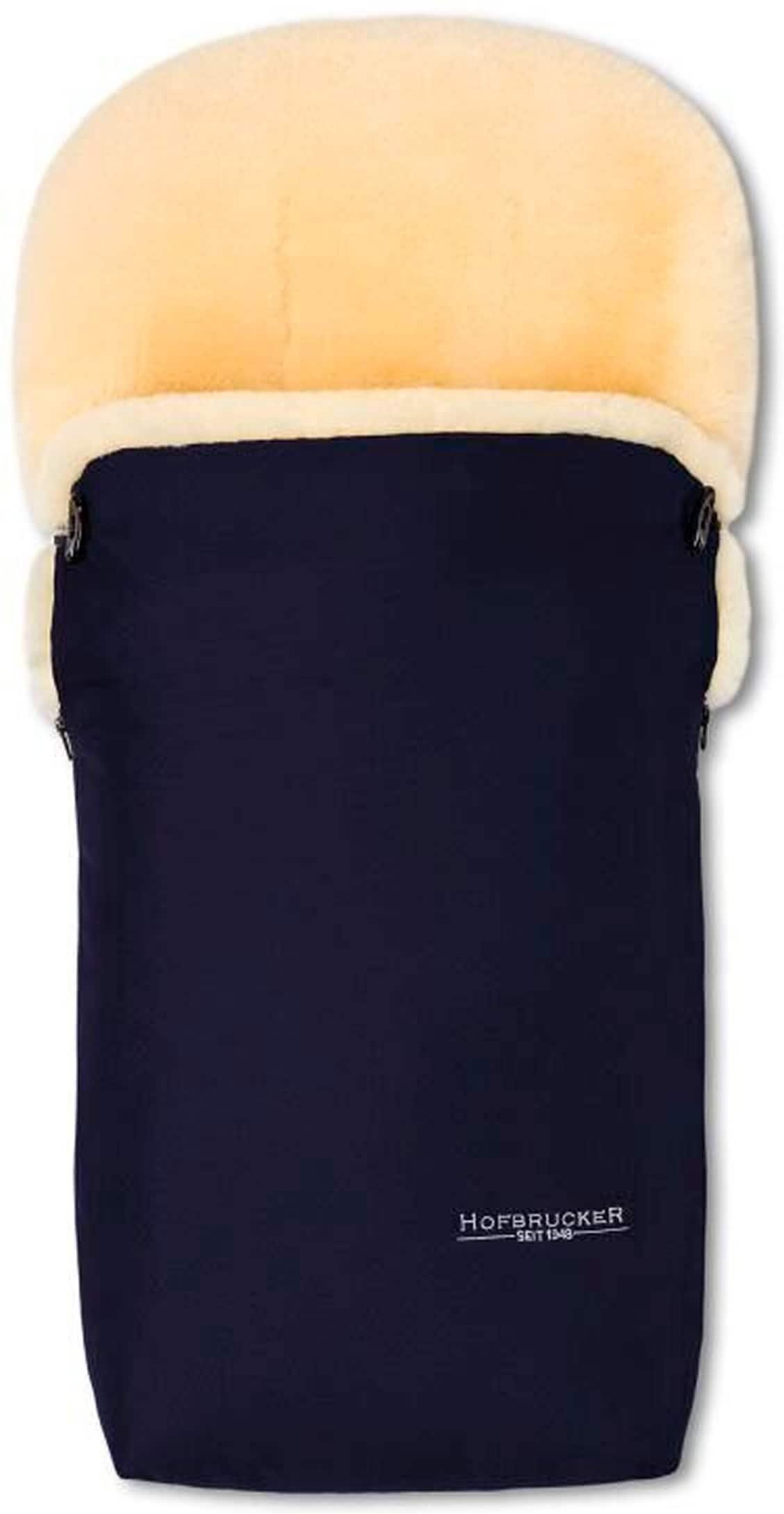 Hofbrucker Kinderwagen Lammfell-Fußsack Putzi blau