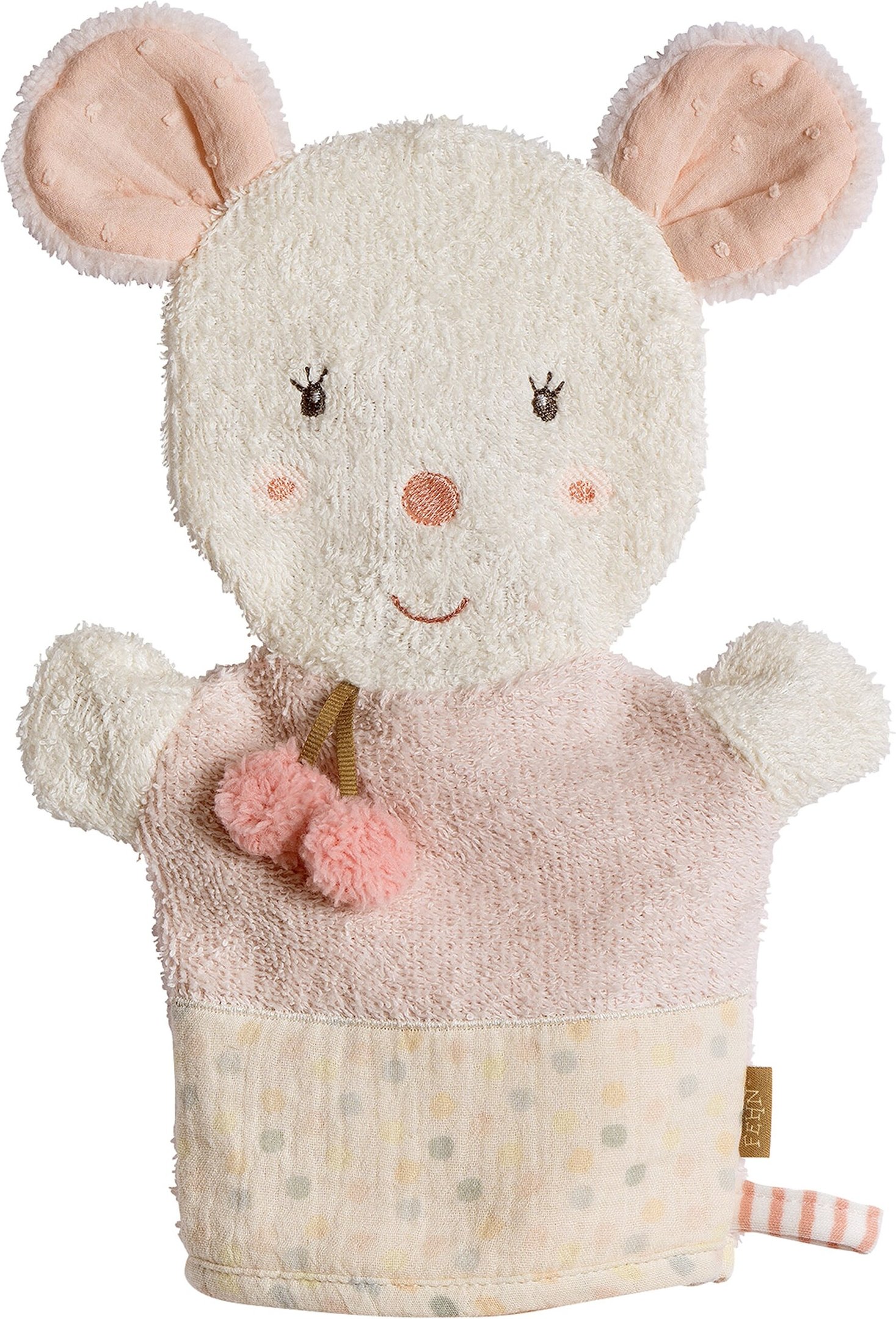 Fehn Waschhandschuh Maus rosa