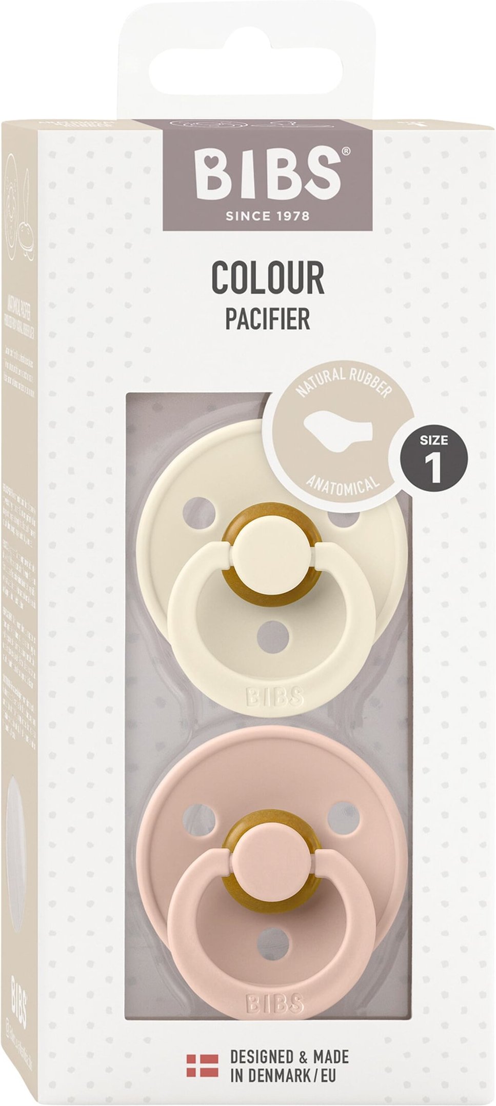 Thumbnail - Bibs 2er-Pack Colour Schnuller Latex, anatomisch, 0-6M